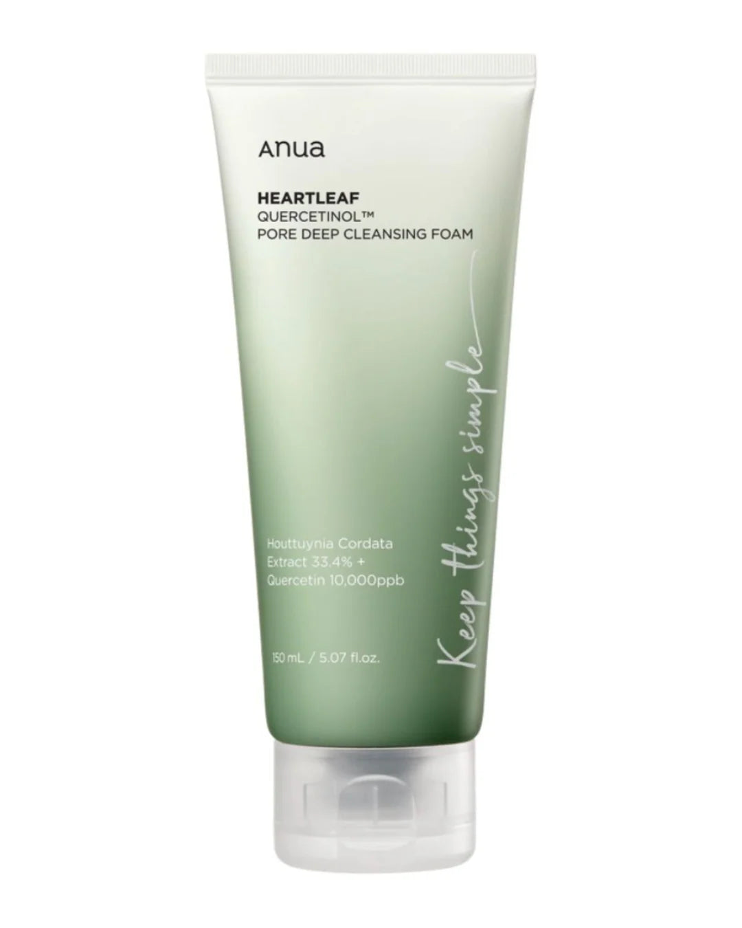 HEARTLEAF QUERCETINOL CLEANSING FOAM 150ml - Anua